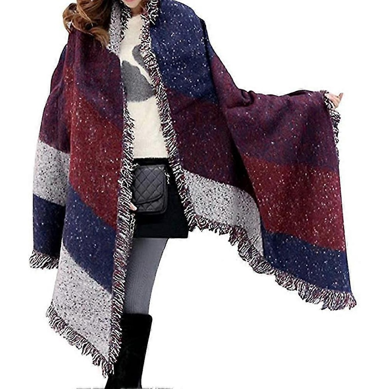 Women Tartan Scarf Winter Long Soft Warm Tartan Check Scarves Wraps Wool Spinning Tassel | Fruugo SG