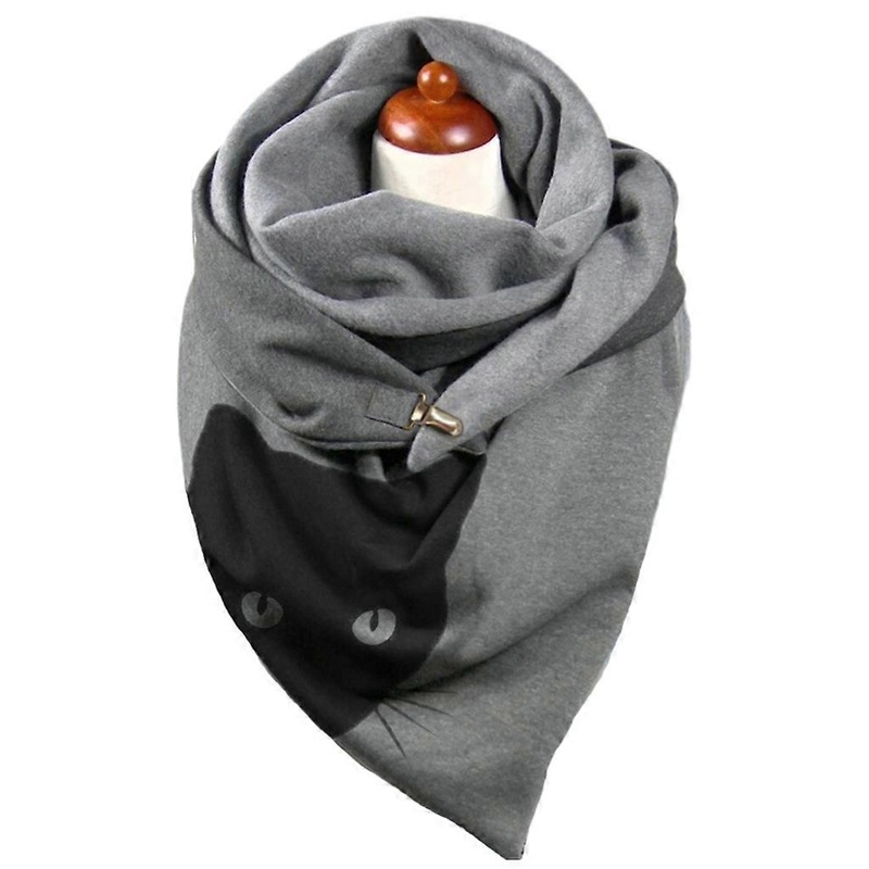 Women Winter Thicken Warm Oversized for Triangle Scarf with Adjustable Clip Colorful Kitten Patterns Shawl Wrap Snood Blanket Poncho  Picture 28 | Fruugo SG