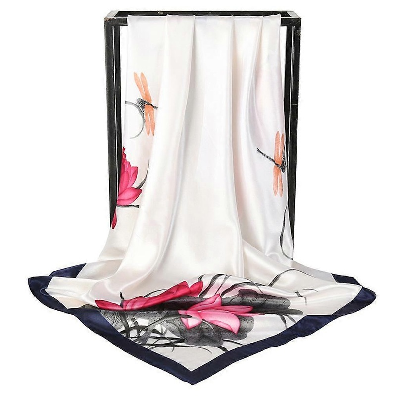 90cm Kerchief Sun Proof Satin Shawl Silky Scarf Fashion Uniform Suit Accessories for Lady | Fruugo SG