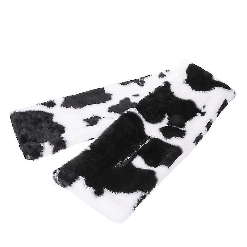 90X15x1cm Female Scarves & Shawls 1pc Women Winter Fluffy Warm Cow Prints Scarf Furry Thickening War | Fruugo SG