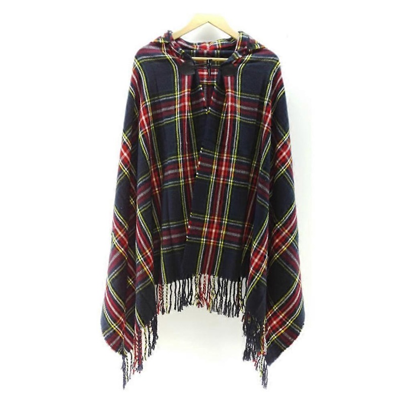 Autumn Winter Hoodie Cape Thicken Shawl with Tassel Ethnic Style | Fruugo SG