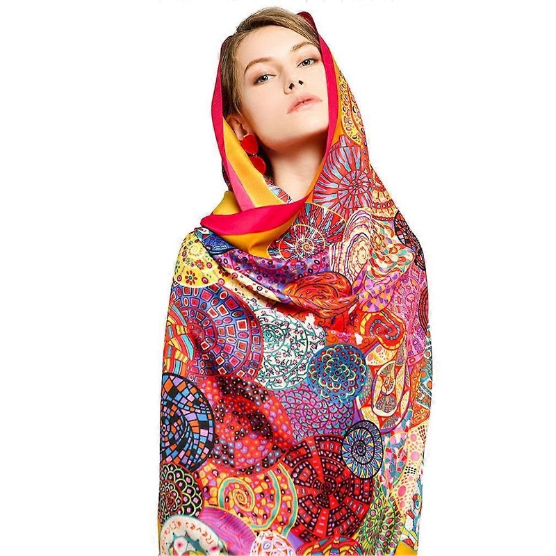 Fashion Scarf Printed Thin Wraps Lightweight Satin Scarf for Woman | Fruugo SG