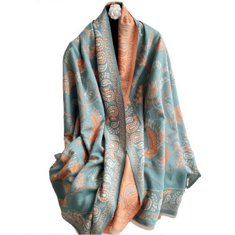 Fringed Pashmina Scarf Autumn Winter Jacquard Shawl Fashion Long Warm Thicken Wrap for Lady | Fruugo SG