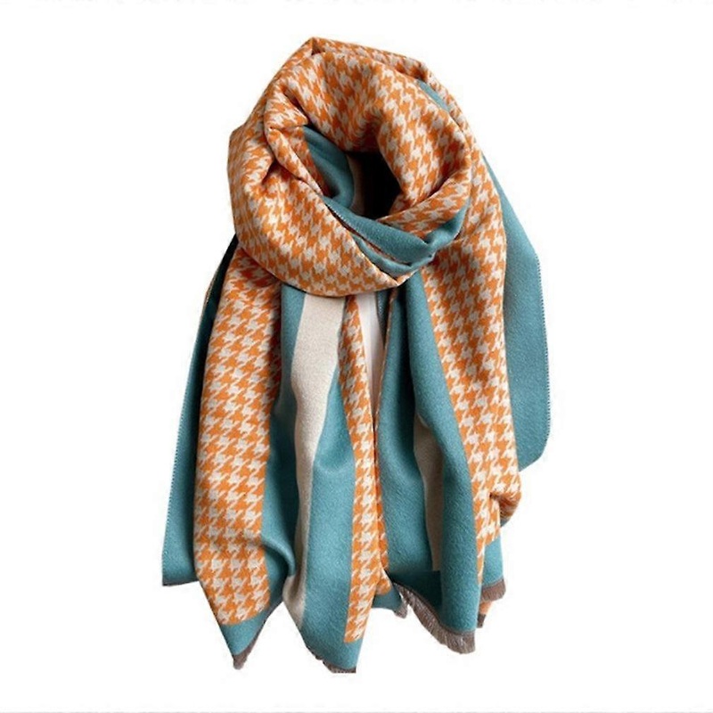 Houndstooth Pashmina Scarf Autumn Winter Shawl Fashion Long Warm Thicken Wrap for Lady | Fruugo SG