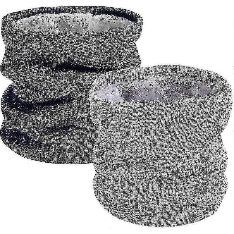 Neck Warmer Snood Scarf Fleece Lining Thicken Windproof Winter Warm Knit Scarf | Fruugo SG