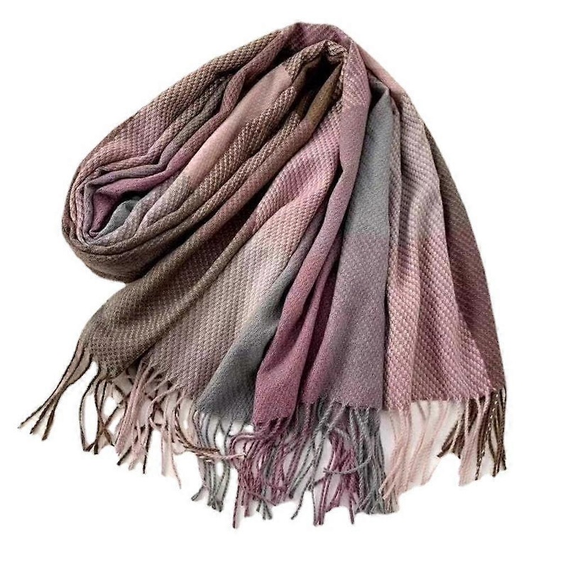 Pashmina Scarf Colorful Plaid Shawl Winter Warm Wrap for Lady | Fruugo SG