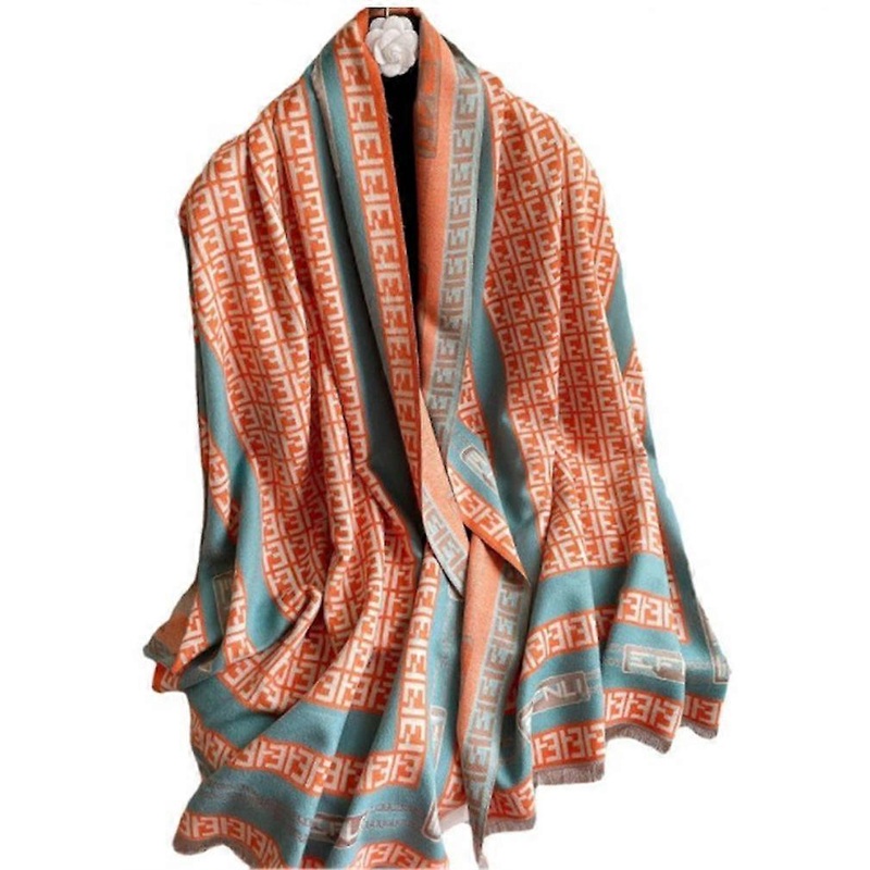 Pashmina Scarf with ET Letter Pattern Long Travel Shawl Fashion Thicken Warm Wrap for Lady | Fruugo SG