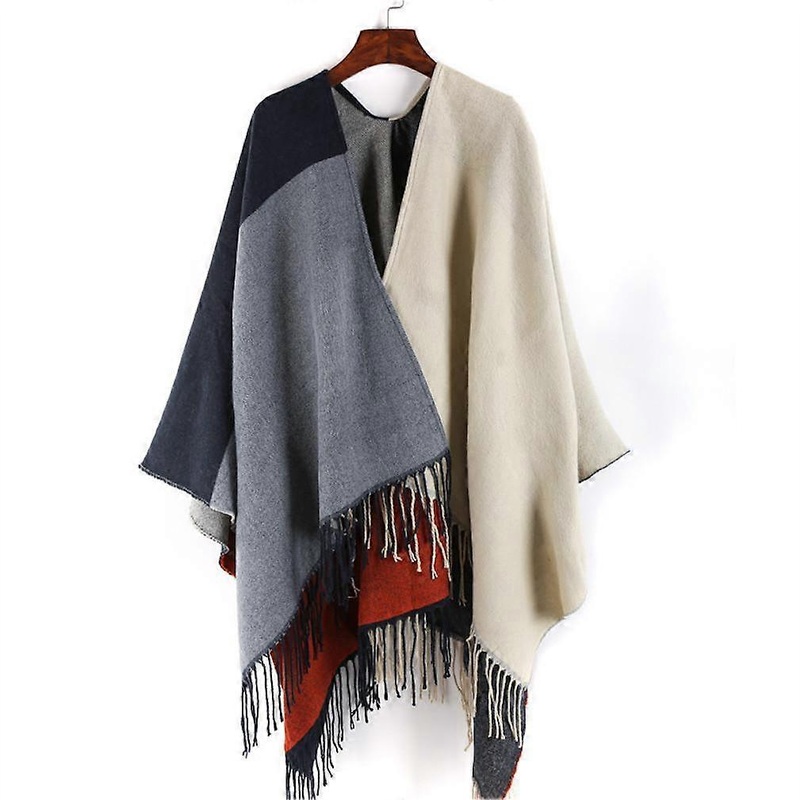 Pashmina Shawl Scarf Open Front Poncho Winter Cardigant with Tassel for Lady | Fruugo SG