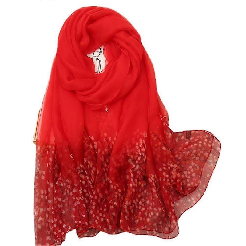 Red Scarf Beach Sun Proof Shawl Thin Neck Wrap for Lady | Fruugo SG