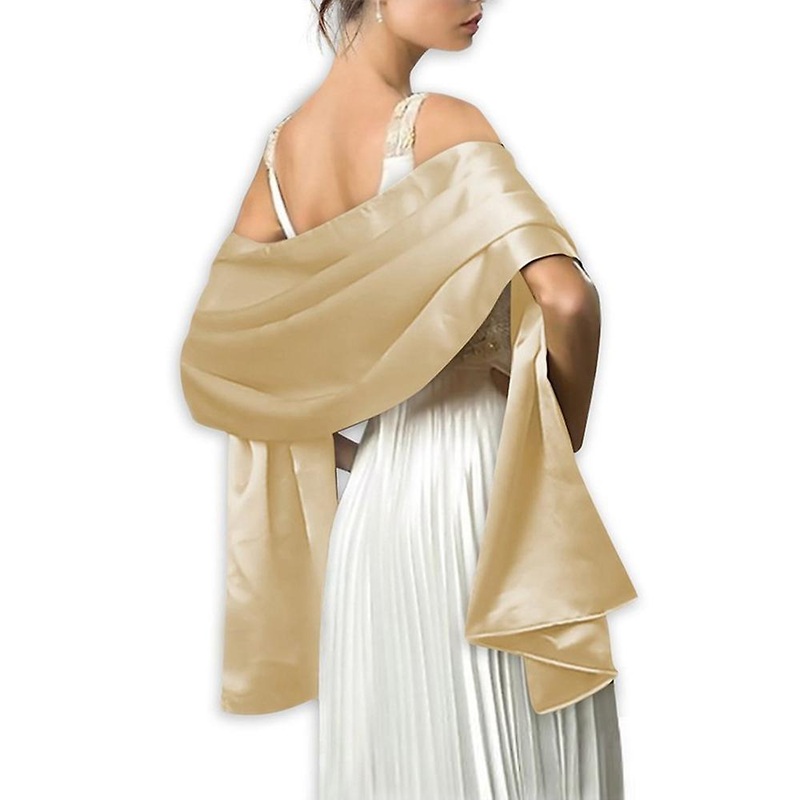 Satin Shawls And Wraps For Evening Party Dresses Shawl Wraps For Women, Solid Plain Wedding Shawls For Bridal Bridesmaid | Fruugo SG