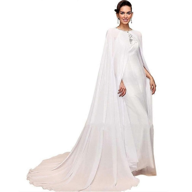 Show Costume Hooded Cloak Chiffon Poncho White Shawl for Halloween | Fruugo SG