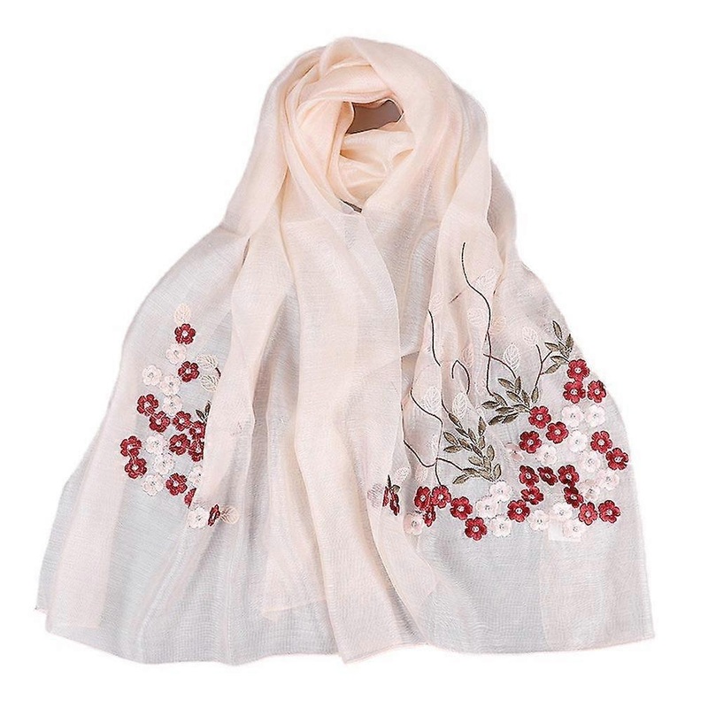 Silky Embroidery Scarf Thin Wrap Shoulder Cheongsam Shawl for Lady | Fruugo SG