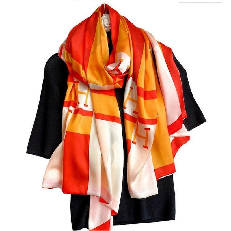 Silky Scarf with Dual Sided Printing Sun Proof Beach Scarf Fashion Shawl Wrap for Lady | Fruugo SG