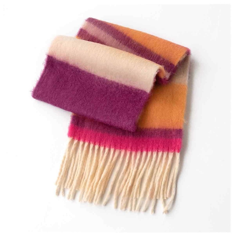 soft striped knit scarf, lightweight, warm neck warmer, long accessory | Fruugo SG