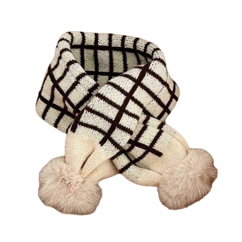 Stylish Kids Scarf with Lovely Pom Soft & Comfortable Infants Knitted Neckerchief for Comfort and Warmth | Fruugo SG