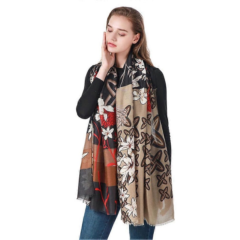 Vintage Flower Scarf Fashion Wraps Cotton Shawl for Lady | Fruugo SG