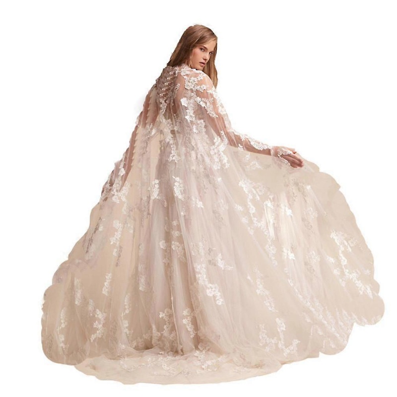 Bridal Lace Shoulder Cloak White Poncho Lightweight Cape for Wedding | Fruugo SG
