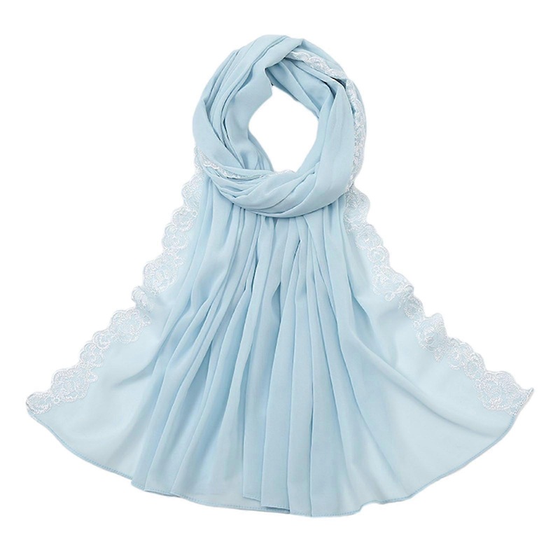 Delicate Lace Floral Trim Shawl for Ladies Spring Summer Lightweight Shawls Wedding Sunproof Anti Uv Malaysia Scarf  10C | Fruugo SG