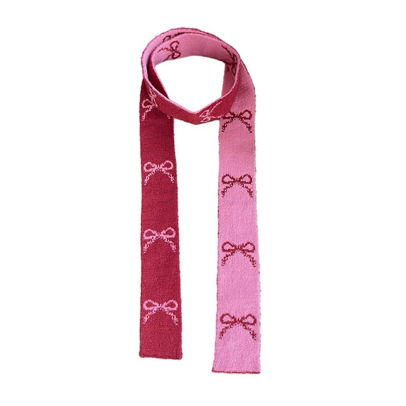 Fashion Bowknot Pattern Scarf for Winter Warm Skinny Neck Scarf for Women Outfit All Matching Casual Formal Long Scarf  Red | Fruugo SG
