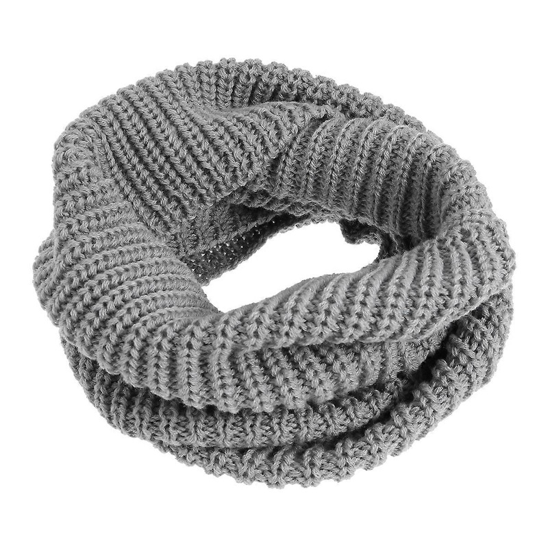 Loop Neck Scarf For Boys Girls Men Women In Light Grey 1Pcs | Fruugo SG