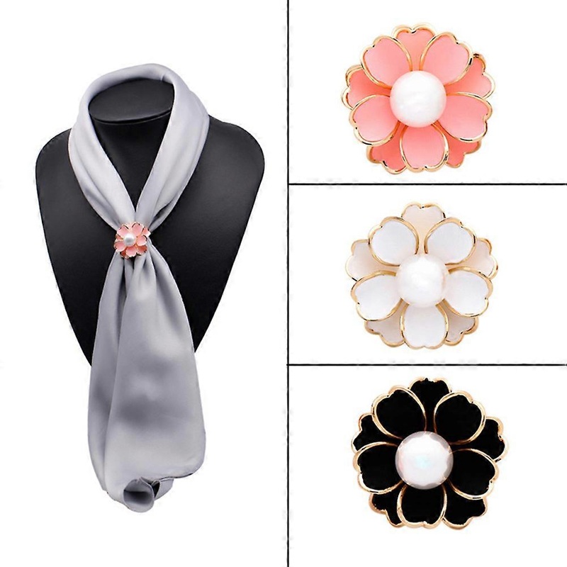 Scarf Clasp Holder Brooch Simple Christmas present Pink 1.9×1.9x4cm Accessory 3Set | Fruugo SG