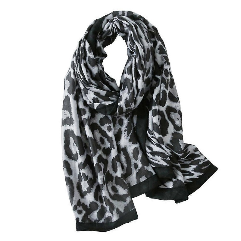 Scarves Women Elegant Versatile Scarf Family Travel Cotton Black Border 180x100cm 1Pack | Fruugo SG