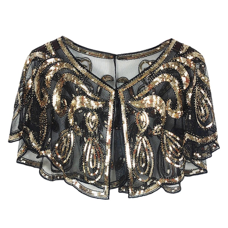 Sequined Wedding Shawl Women Evening Capes Luxurious Bridal Shawl Dance Tippet for Fashionable Ladies  Gold | Fruugo SG