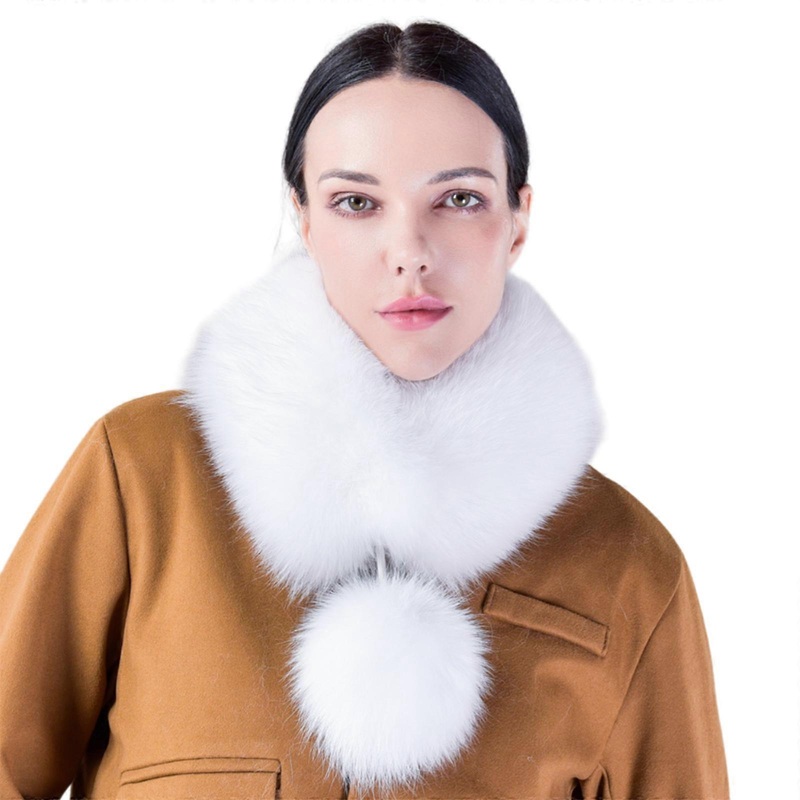 Winter Soft Furry Neck Wrap Soft Warm Scarf Neck Guard Woman Shawl Neck Gaiter for Women Girl Thick Warm Scarf  White | Fruugo SG