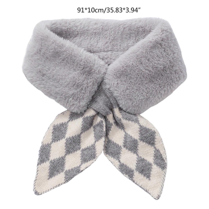 Winter Warm Scarf Wool Collar Scarf Ladie Elegant Luxury Faux Fur Scarf for Women Outdoor Neckerchief Thick Neck Warm  Gray | Fruugo SG