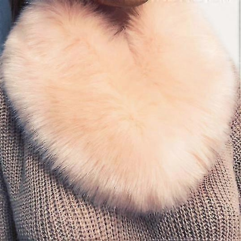 Women Faux Fur Scarf Long Winter Neck Warmer Classic Fur Collar-yujia-YuJia | Fruugo SG