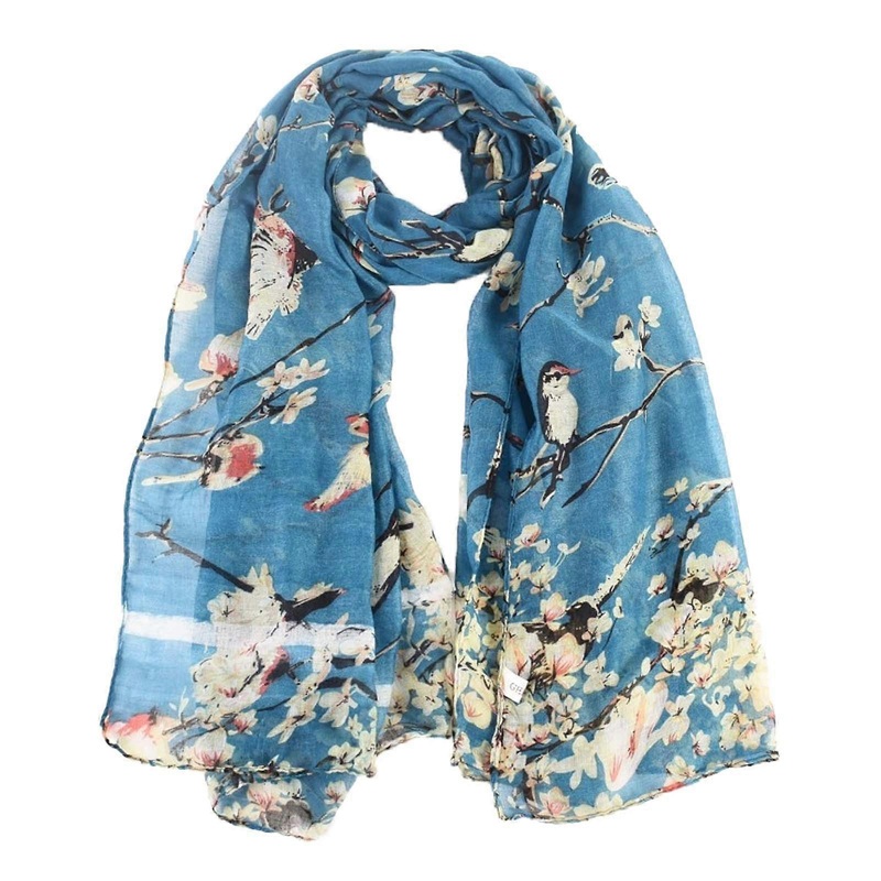 Women’s fashion bird pattern long scarf, floral neck scarf, shawl, women Gifts | Fruugo SG