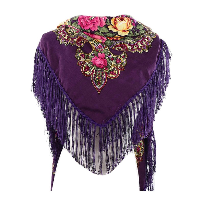 Womens Scarf Fashion Large Tassels Shawls Wraps Ethnic Style Winter Warm Blanket Large Scarves Gifts  Purple | Fruugo SG