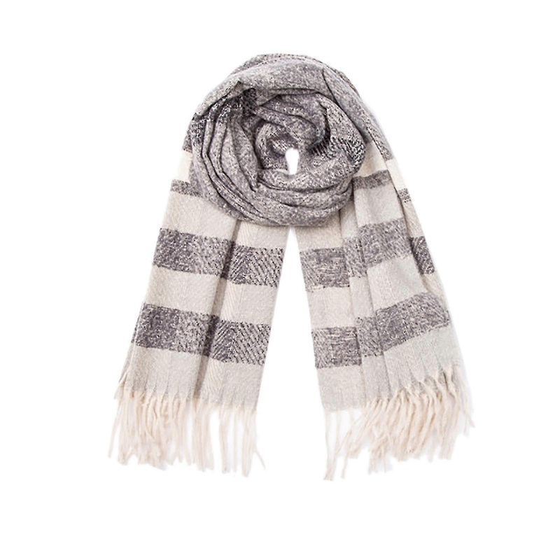 Womens Warm Long Shawl Wraps Large Scarves Knit Cashmere Tassel Plaid Scarf | Fruugo SG