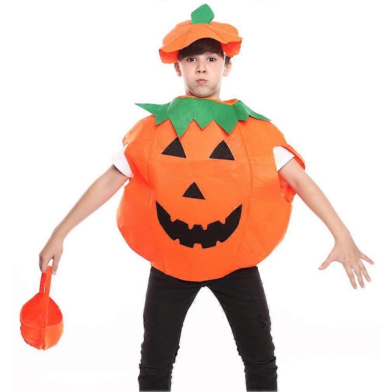 2 Pcs Halloween Cape Set Pumkin Hat Pullover Poncho Kids Show Costumes | Fruugo SG