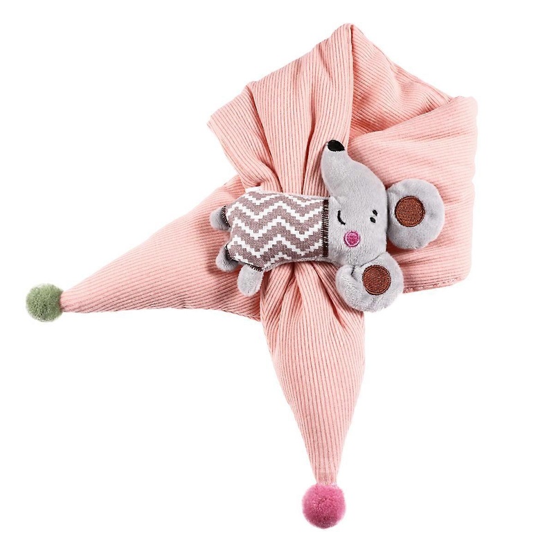 Childrens Scarf Warm Comfortable Cartoon Little Mouse Cross Pale Pink 72x10cm 1Pcs | Fruugo SG
