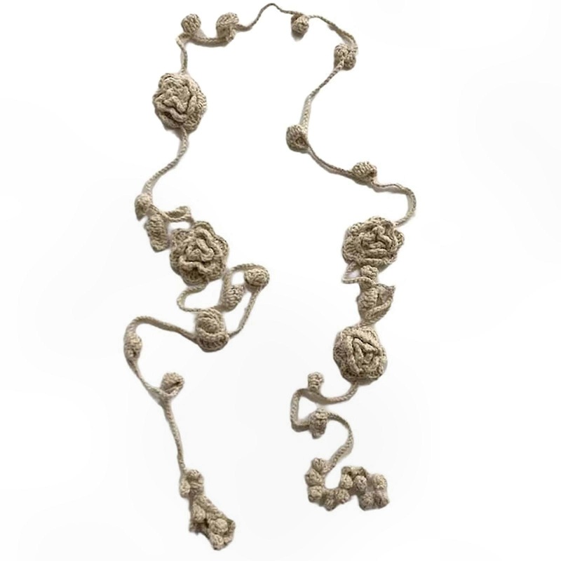 Elegant Floral Knitted Neck Scarf for Women Vintage Style Warm Accessory Red | Fruugo SG