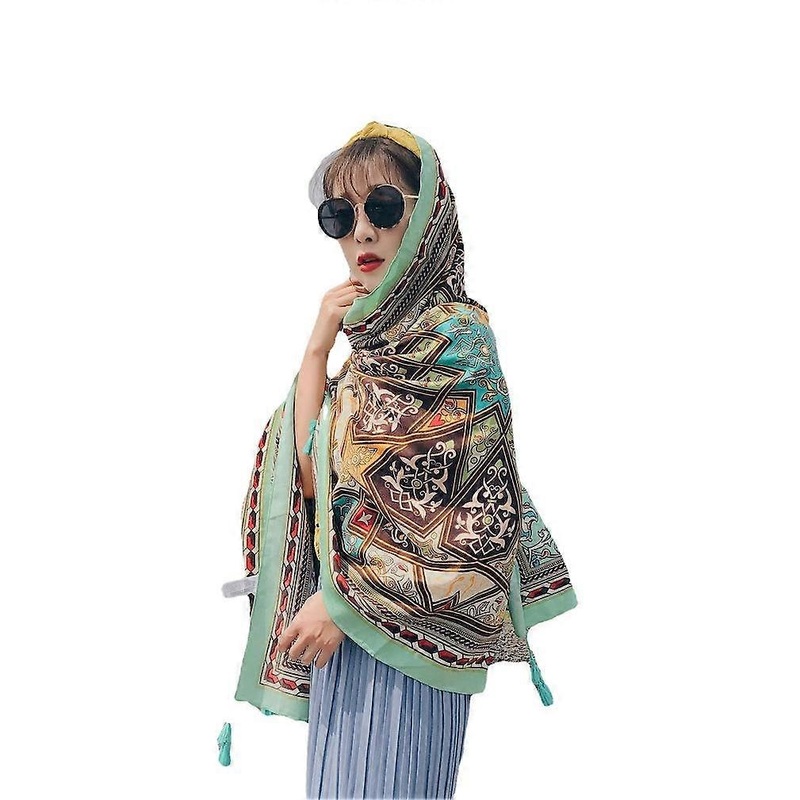 Ethnic Style Scarf Sun Proof Wrap Large Shawl Summer Beach Cover for Lady | Fruugo SG