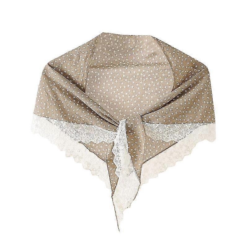 Lace Triangle Scarf Floral Print Scarf Lace Fringe Bohemian Scarf Wrap | Fruugo SG