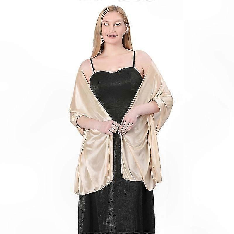 Lightweight Satin Shawl for Women Solid Wrap Dress Accessory Evening Wedding Scarf | Fruugo SG
