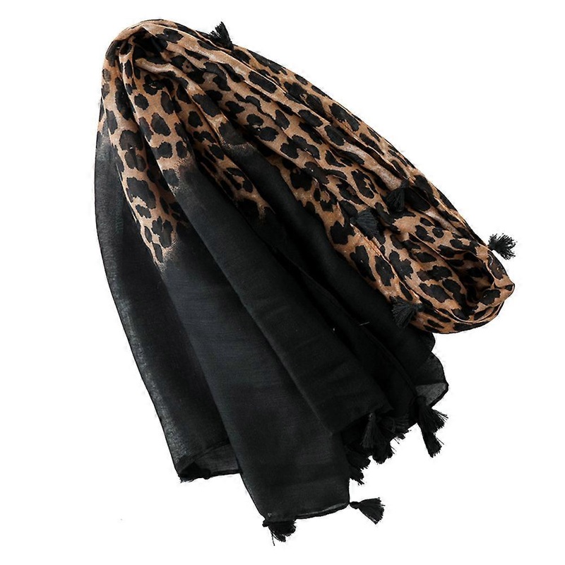 Multi Functional Scarf Women Leopard Gradient Cotton Linen Keep Warm Autumn Winter 1Pcs | Fruugo SG