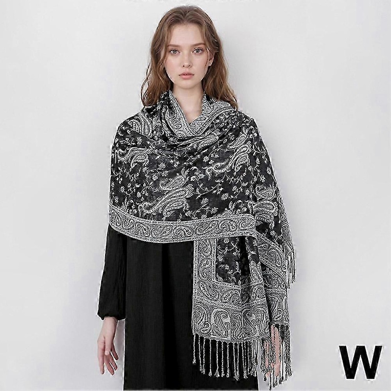 Paisley Print Shawl with Tassels Soft Hijab Bandana Scarf | Fruugo SG