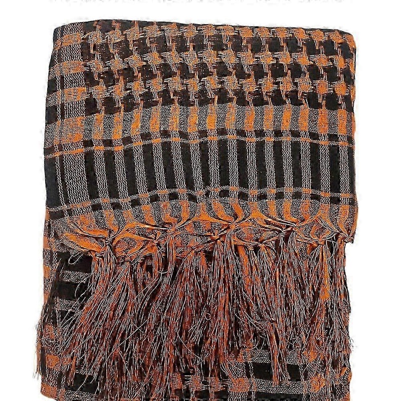 Palestinian Shawl Keffiyeh – Orange And Black – Scarf | Fruugo SG