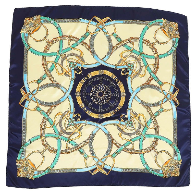Square Decorative Scarf For Women Traveling And Dating Dark Blue 90x90x1 Cm 1Pcs | Fruugo SG