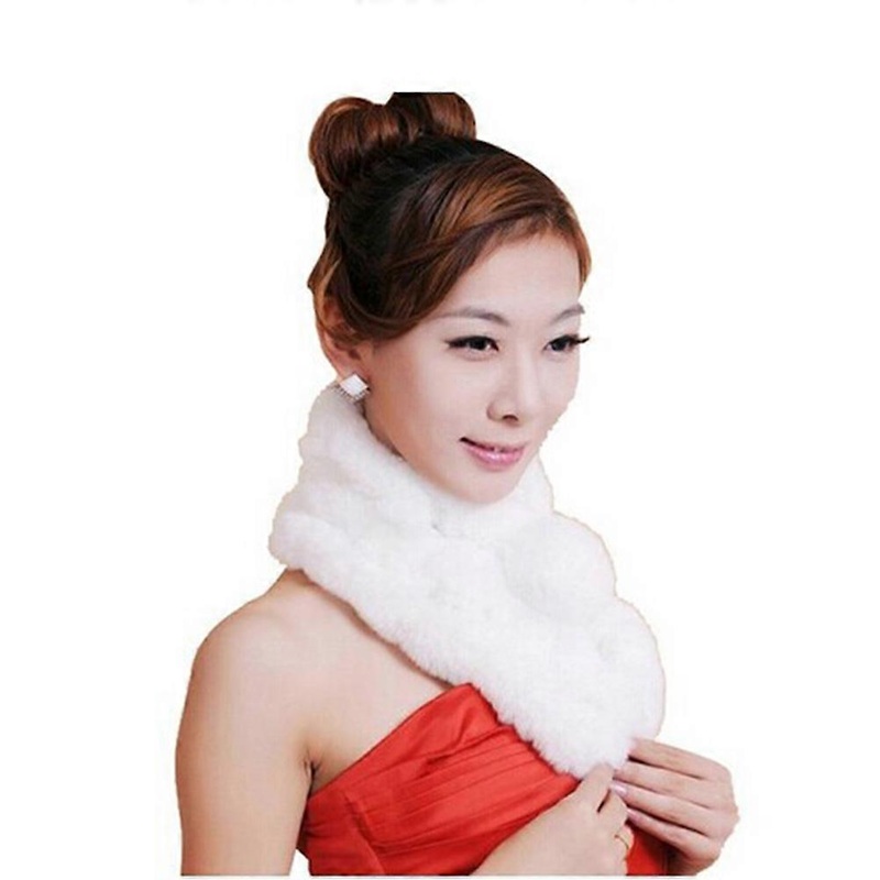 Warm Scarf For Women Comfortable Artificial Neckerchief Winter Clothing White 63cm x 13cm x 2cm 1Pack | Fruugo SG
