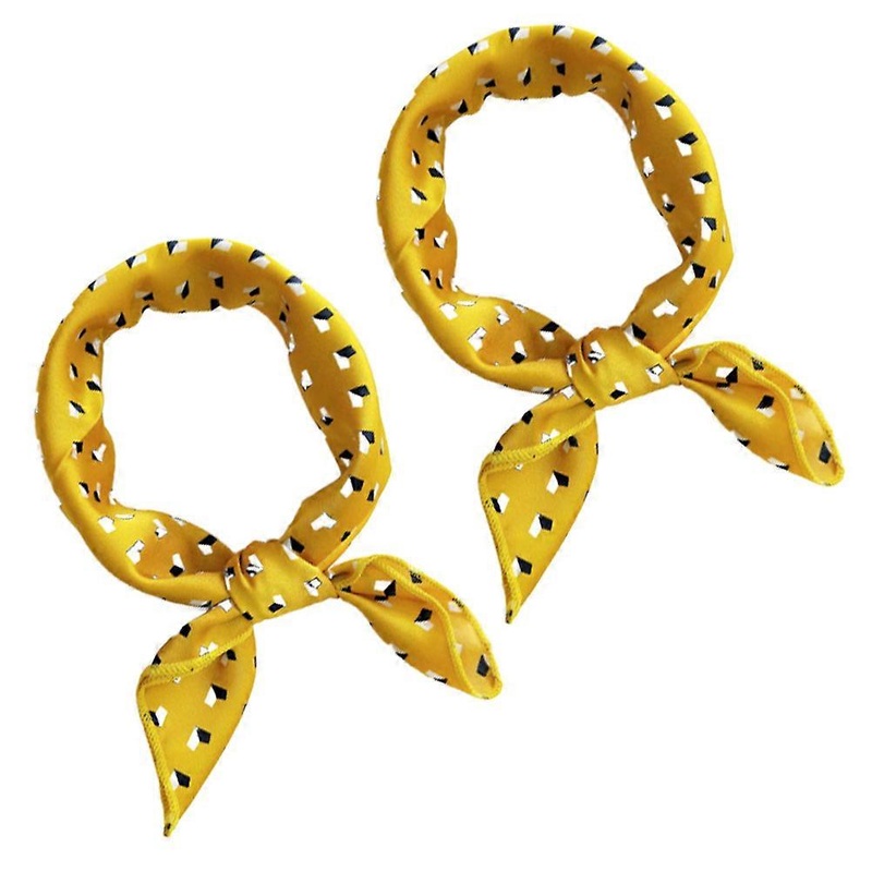 Women Scarf Small Scarves For Headwrap Stylish Christmas Decor Yellow 2Pcs | Fruugo SG