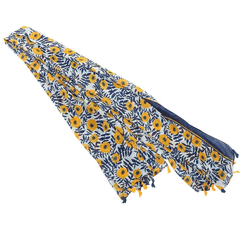 Women Shawls Wraps Dressy Vintage Scarf Rectangular Style Dark Blue Cotton Linen Lightweight 1Set | Fruugo SG