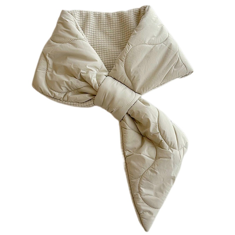 Womens Downy Scarf Cute Collar Neck Wrap Ladies Thicken Winter Neck Warmer Criss-Cross Down Thicken Scarf Design  khaki | Fruugo SG