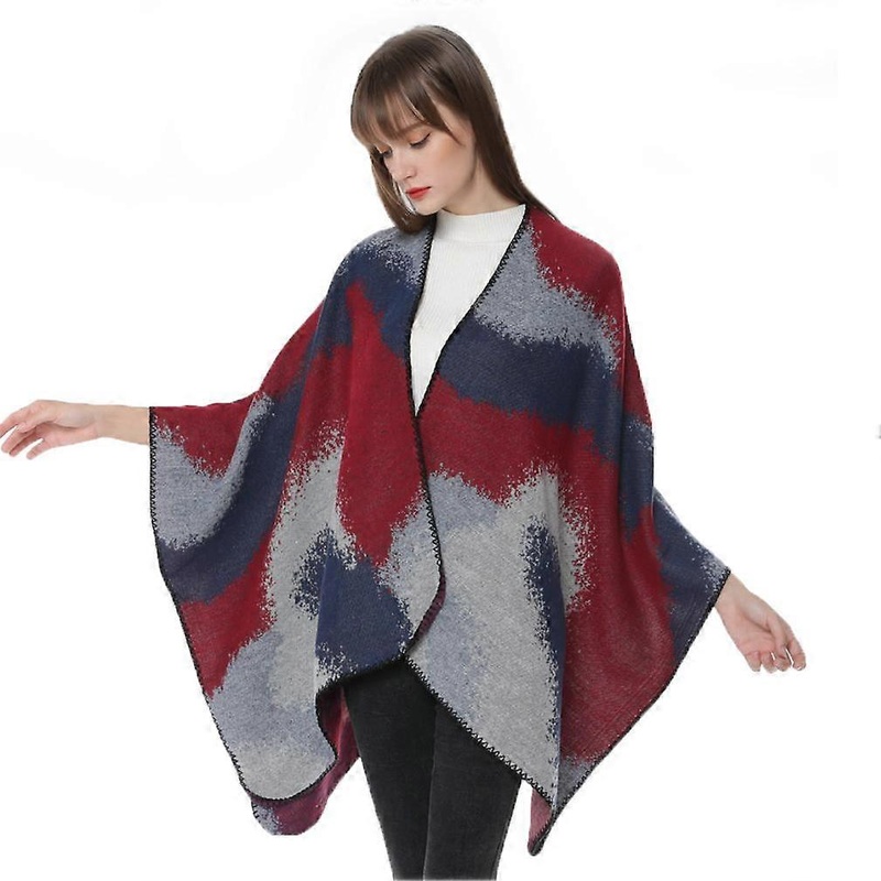 Womens’ Shawl Wrap Loose Poncho Warm Cape Gredient Color for Lady | Fruugo SG