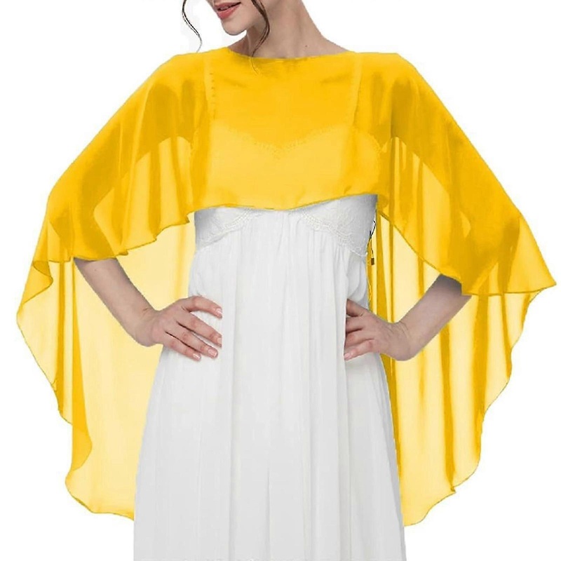 Classical Solid Color Shawl Scarf Breathable Shoulder Wrap For Formal Dresses Easy Matching Shoulder Covering for Women  Yellow | Fruugo SG