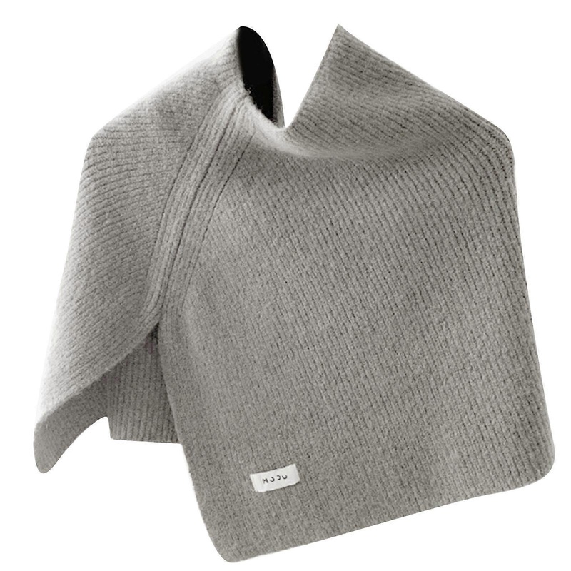 Elegant Solid Color High Neck Scarf for Women Split Winter Warm Oversized Shawl Shoulder Wrap Knitted Capelet Ponchos  Gray | Fruugo SG